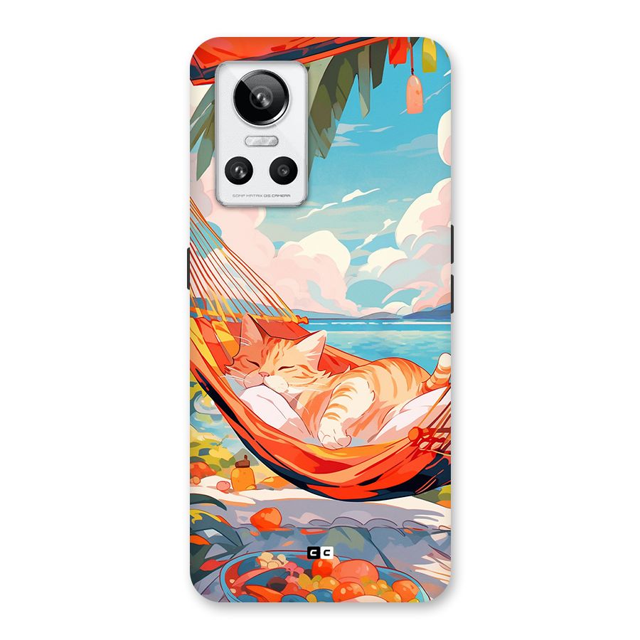 Cute Cat On Beach Back Case for Realme GT Neo 3