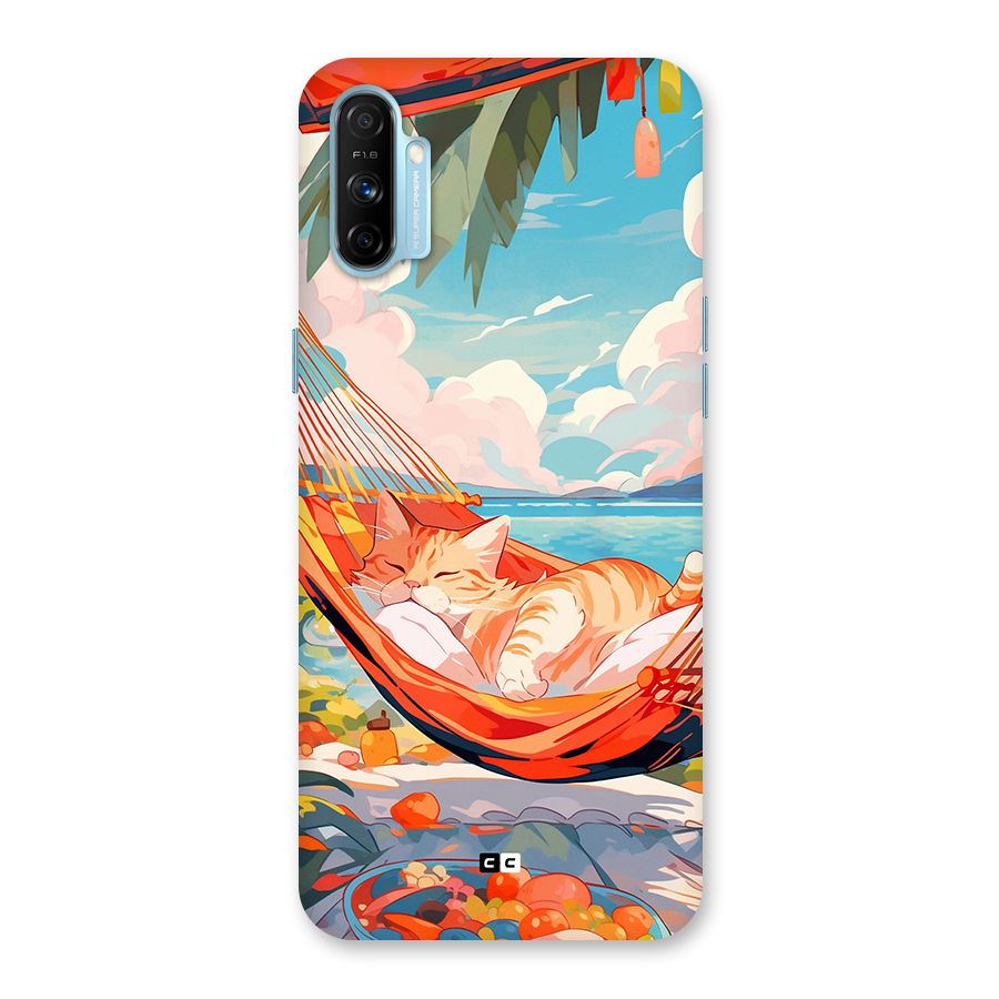 Cute Cat On Beach Back Case for Realme Narzo 20A