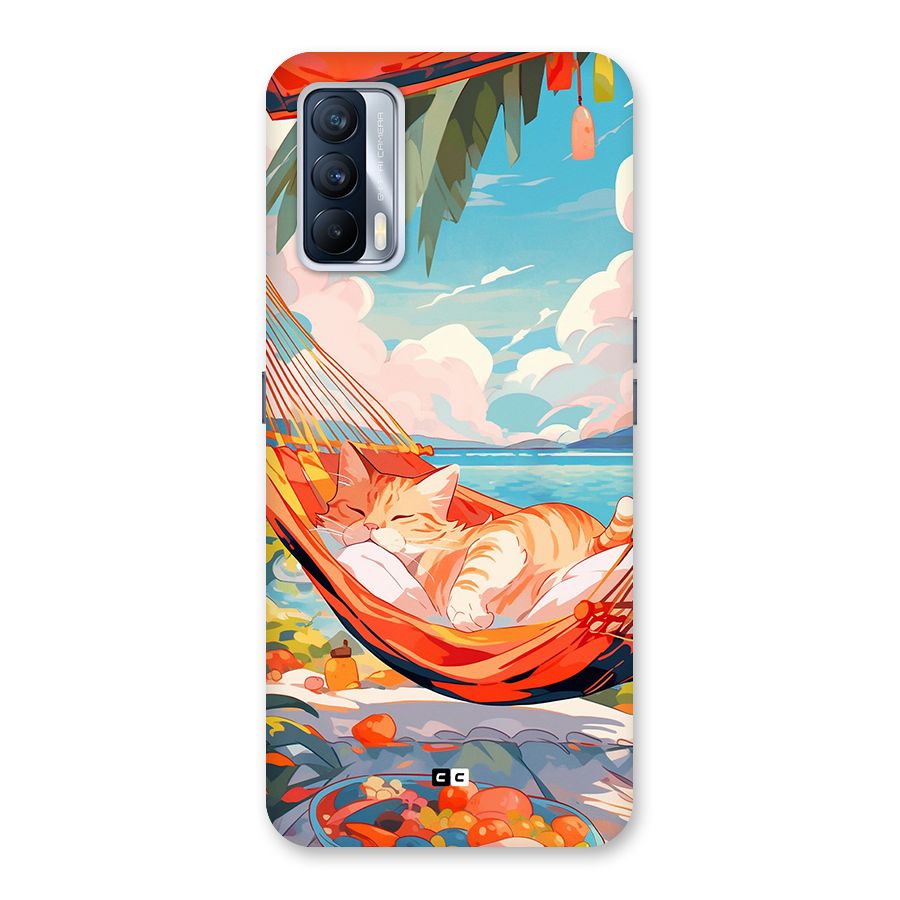 Cute Cat On Beach Back Case for Realme X7