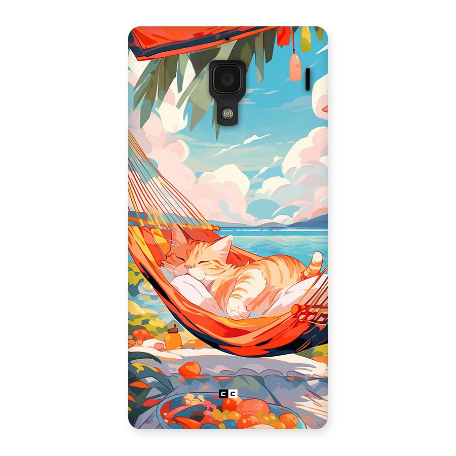 Cute Cat On Beach Back Case for Redmi 1s