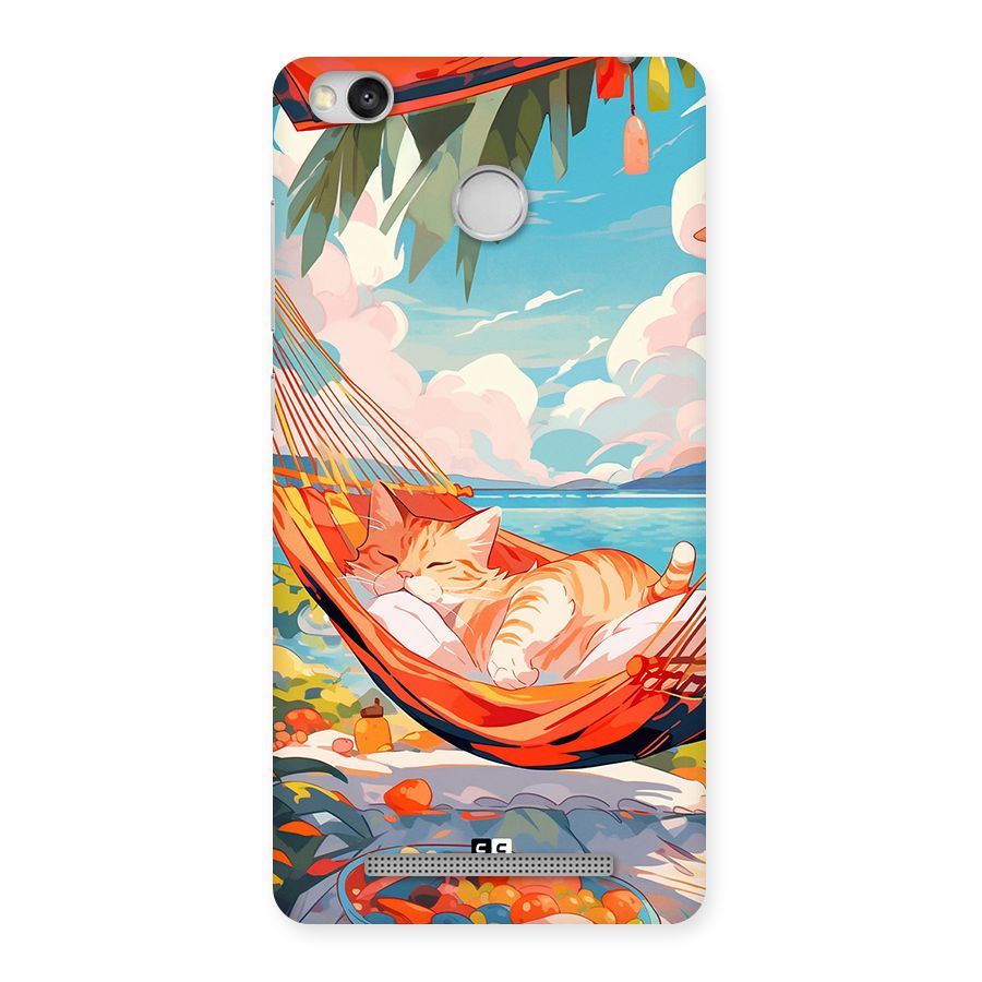 Cute Cat On Beach Back Case for Redmi 3S Prime