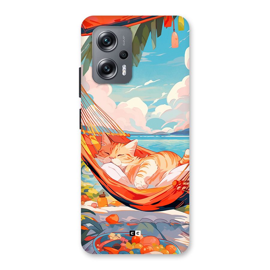 Cute Cat On Beach Back Case for Redmi K50i