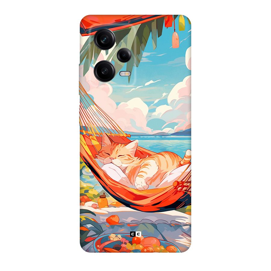 Cute Cat On Beach Back Case for Redmi Note 12 Pro