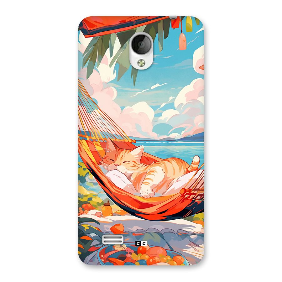 Cute Cat On Beach Back Case for Vivo Y21