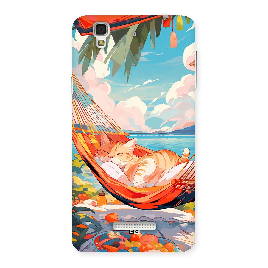 Cute Cat On Beach Back Case for YU Yureka Plus