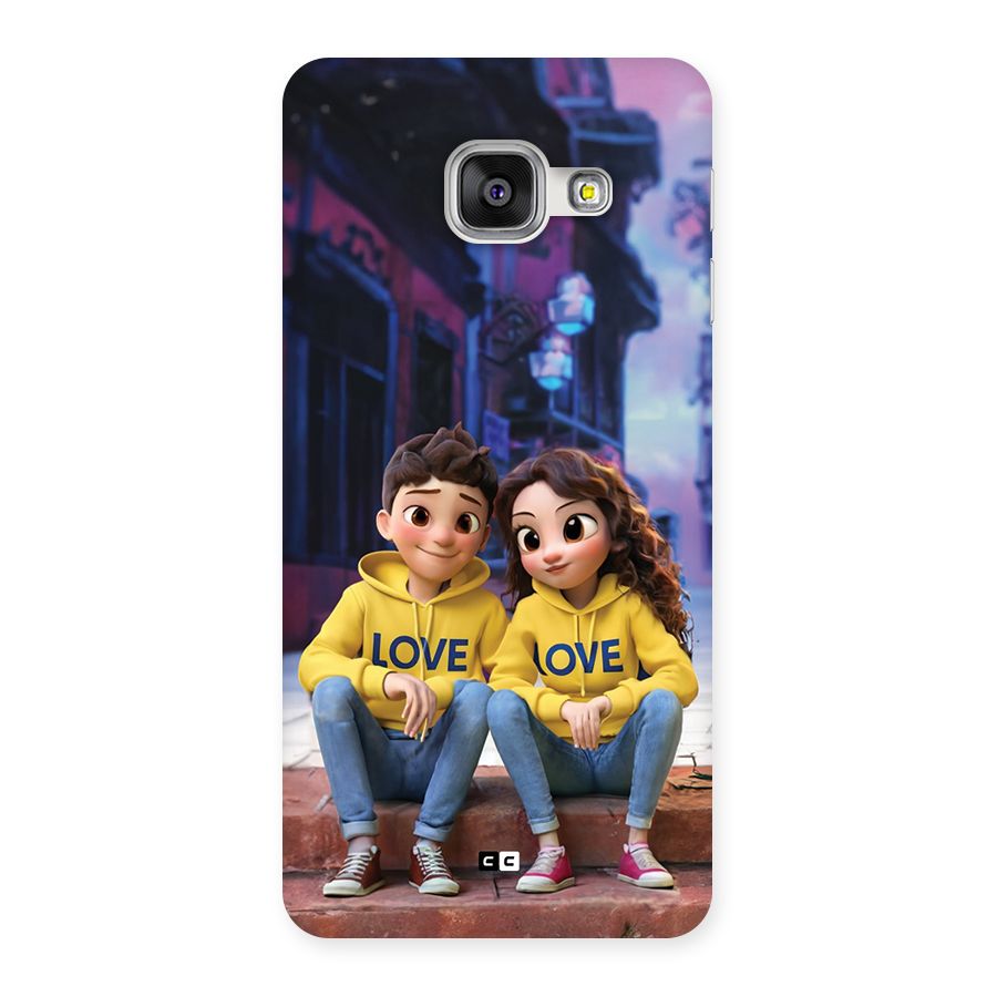 Cute Couple Sitting Back Case for Galaxy A3 (2016)