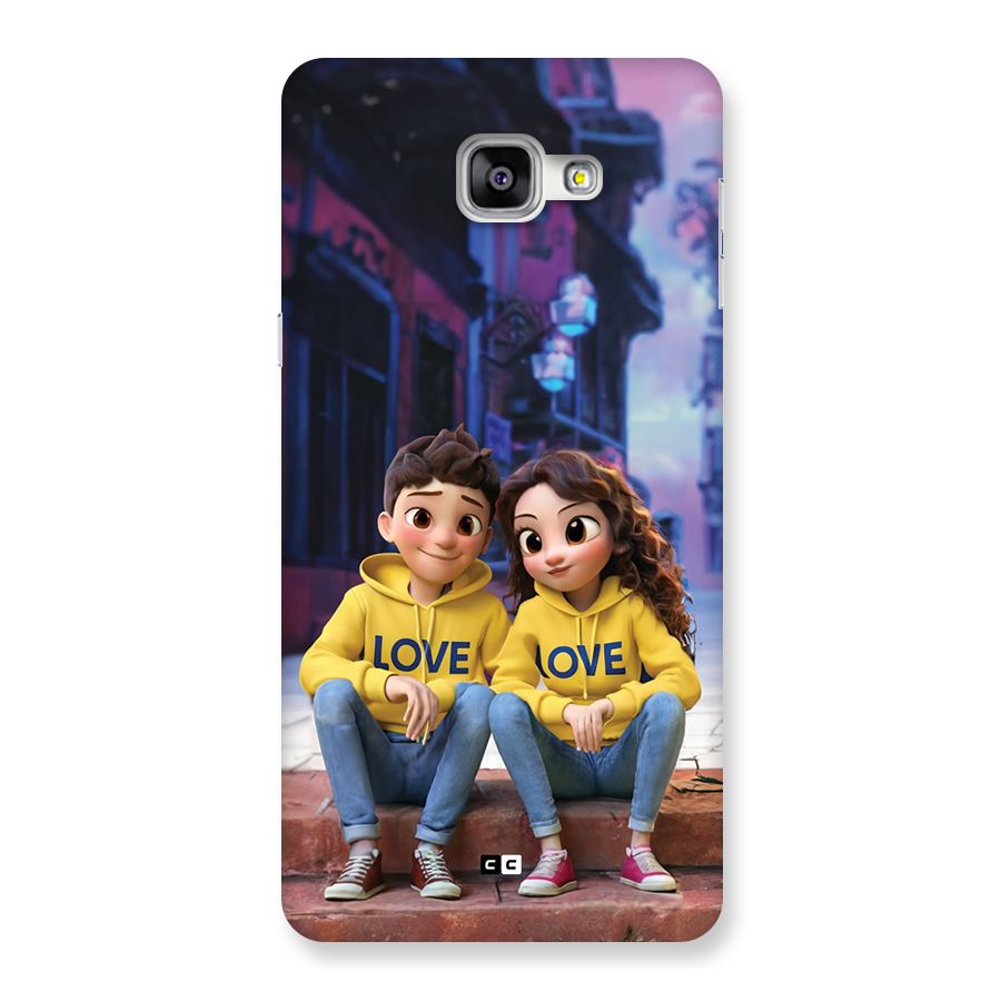 Cute Couple Sitting Back Case for Galaxy A9