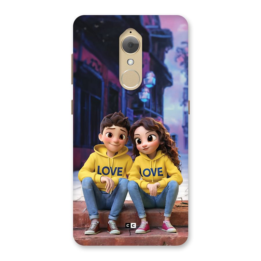 Cute Couple Sitting Back Case for Lenovo K8