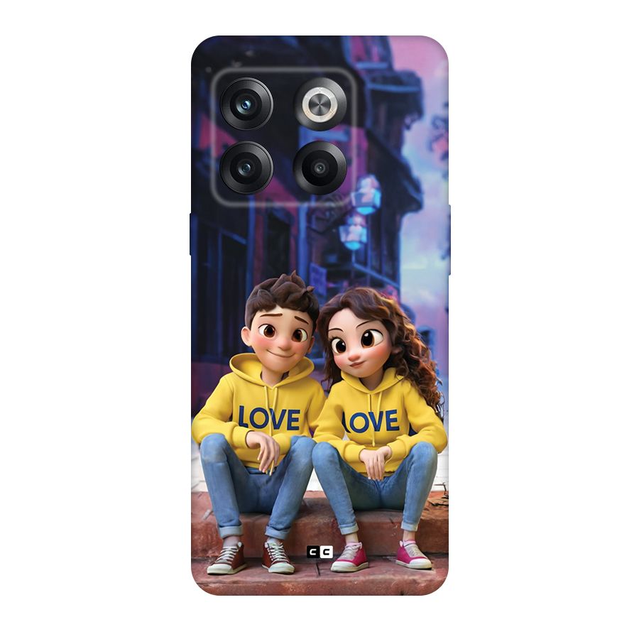 Cute Couple Sitting Back Case for OnePlus 10T