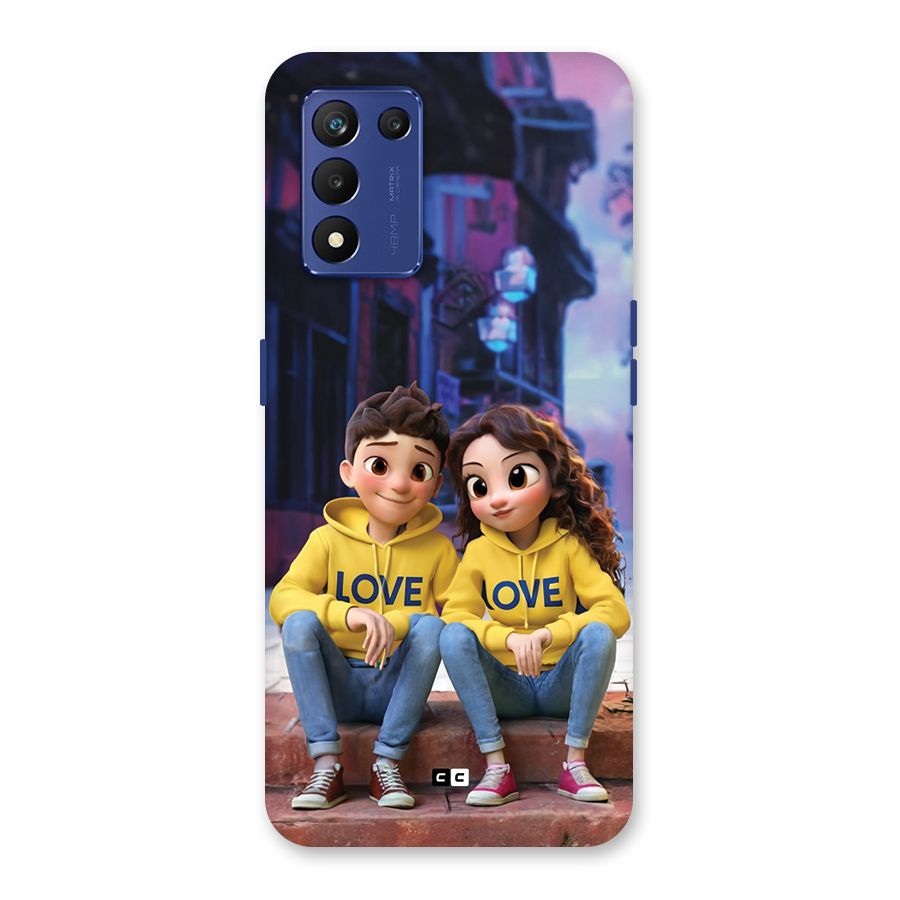Cute Couple Sitting Back Case for Realme 9 5G Speed