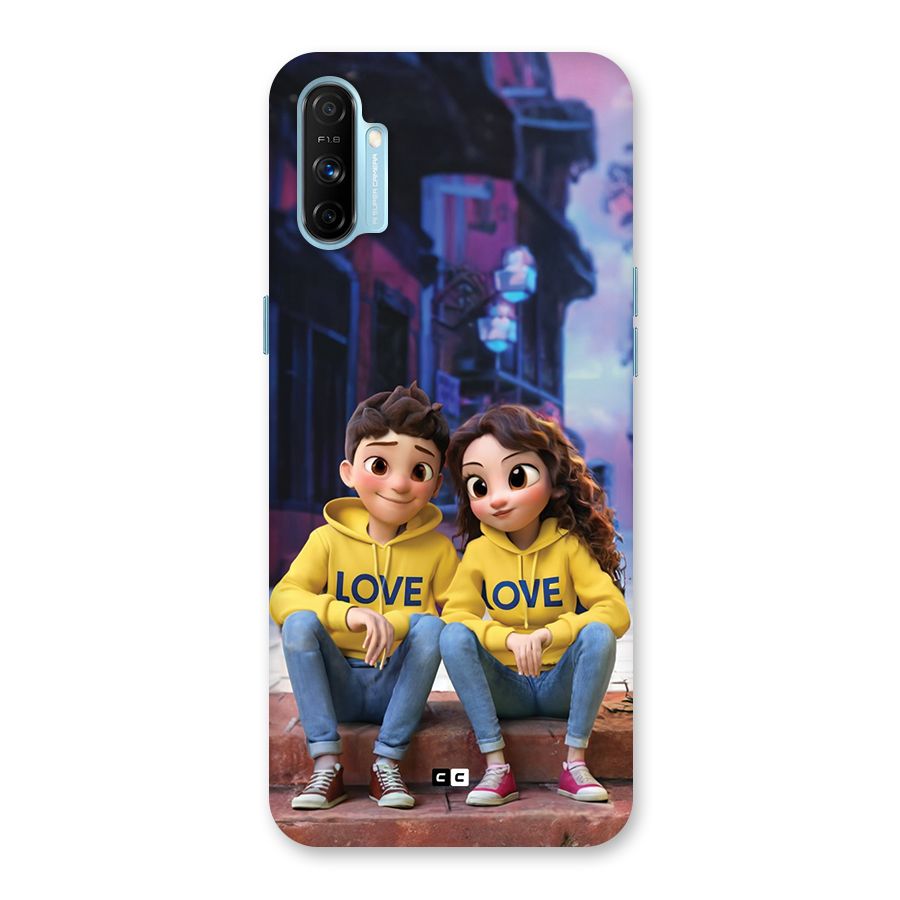 Cute Couple Sitting Back Case for Realme Narzo 20A