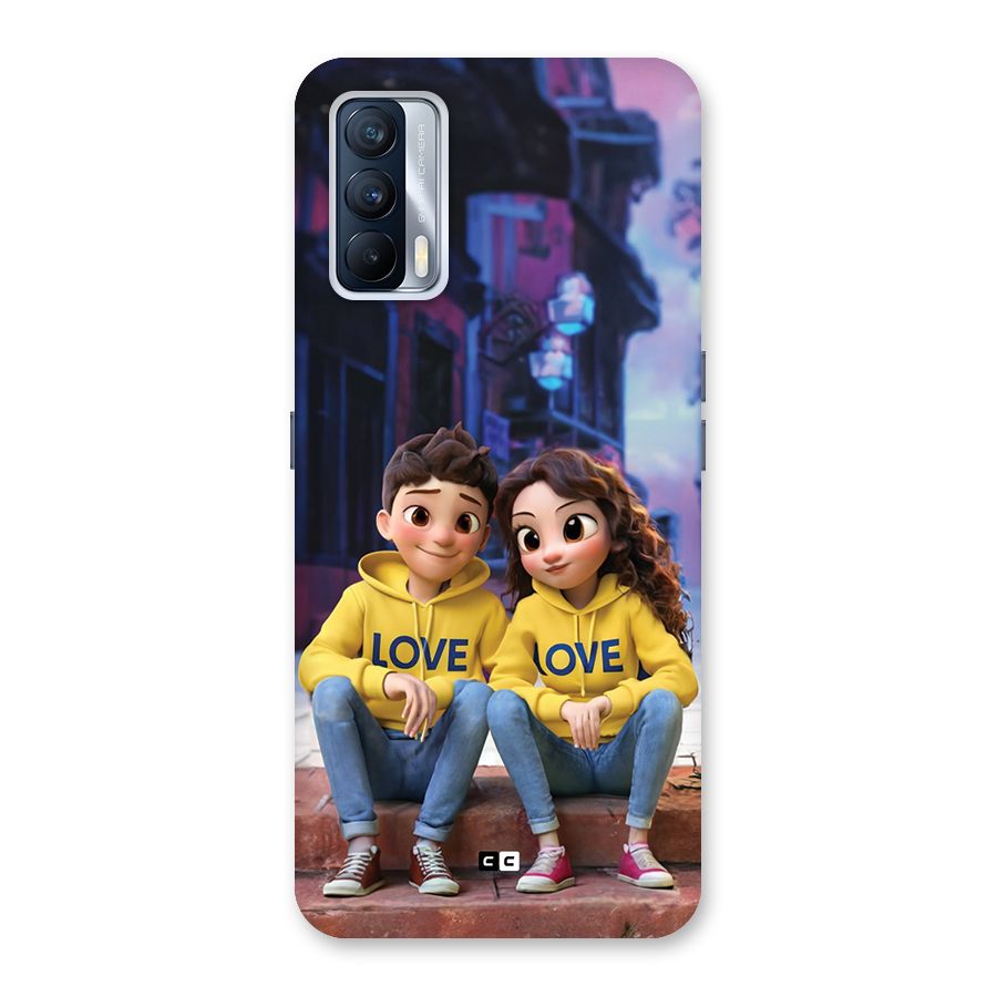 Cute Couple Sitting Back Case for Realme X7
