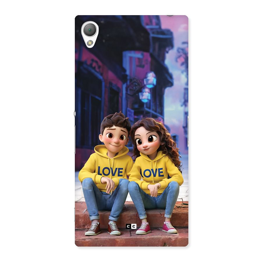 Cute Couple Sitting Back Case for Xperia Z3