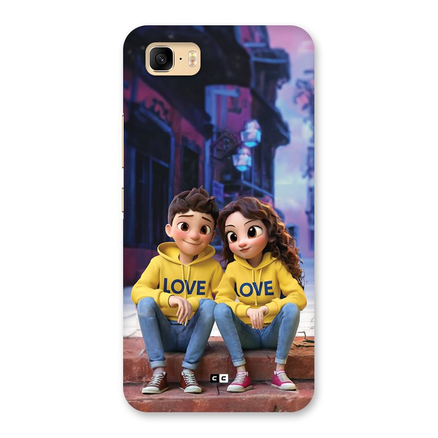 Cute Couple Sitting Back Case for Zenfone 3s Max