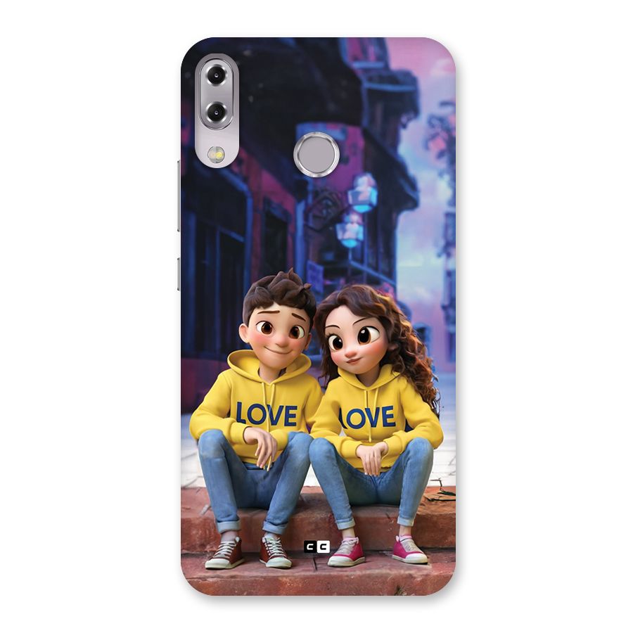 Cute Couple Sitting Back Case for Zenfone 5Z