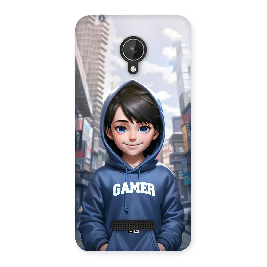 Cute Gamer Back Case for Canvas Spark Q380