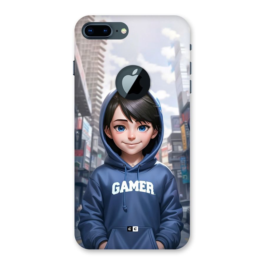 Cute Gamer Back Case for iPhone 7 Plus Logo Cut