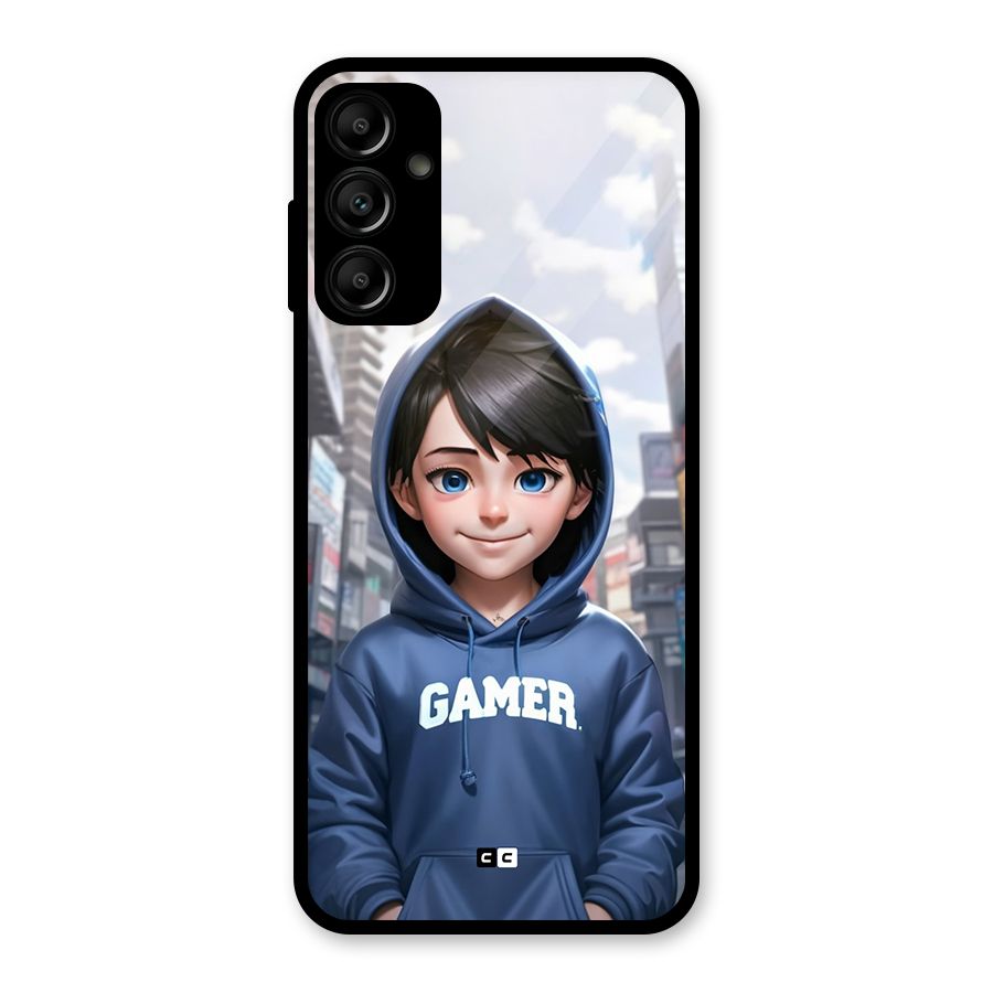 Cute Gamer Glass Back Case for Galaxy A14 5G