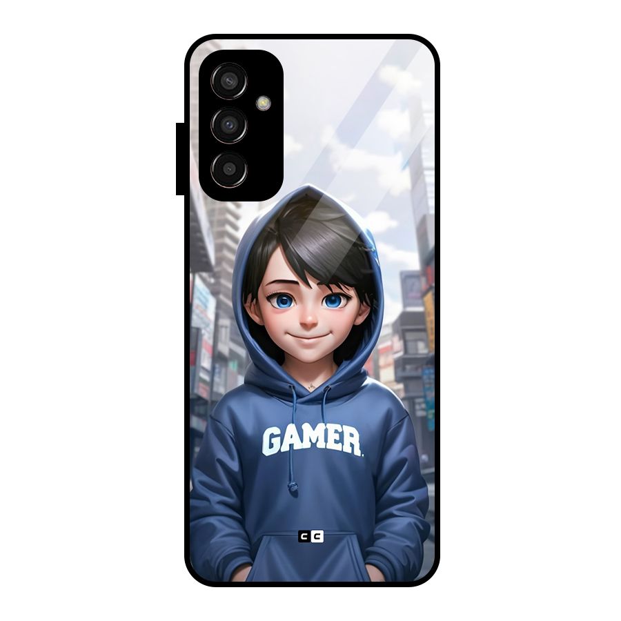 Cute Gamer Glass Back Case for Galaxy F13