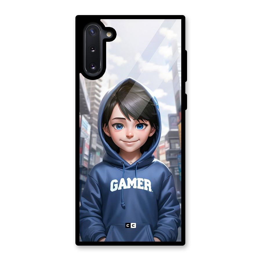 Cute Gamer Glass Back Case for Galaxy Note 10