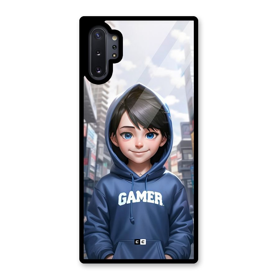 Cute Gamer Glass Back Case for Galaxy Note 10 Plus