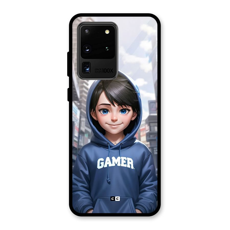 Cute Gamer Glass Back Case for Galaxy S20 Ultra
