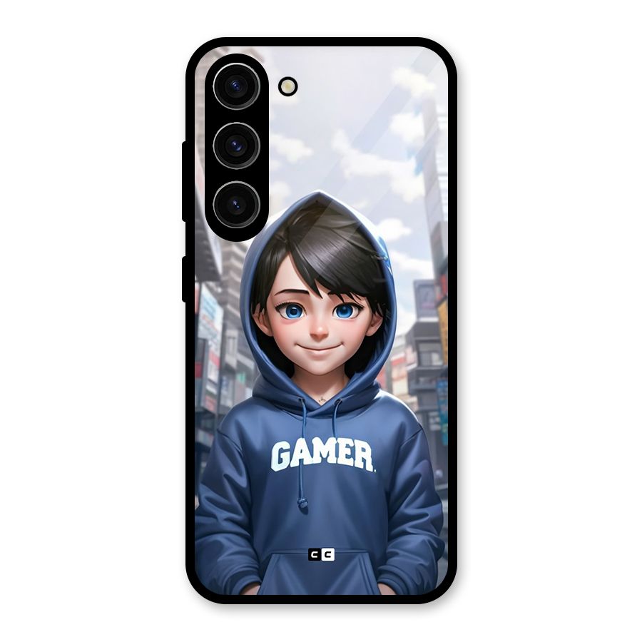 Cute Gamer Glass Back Case for Galaxy S23