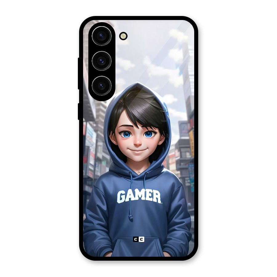 Cute Gamer Glass Back Case for Galaxy S23 Plus