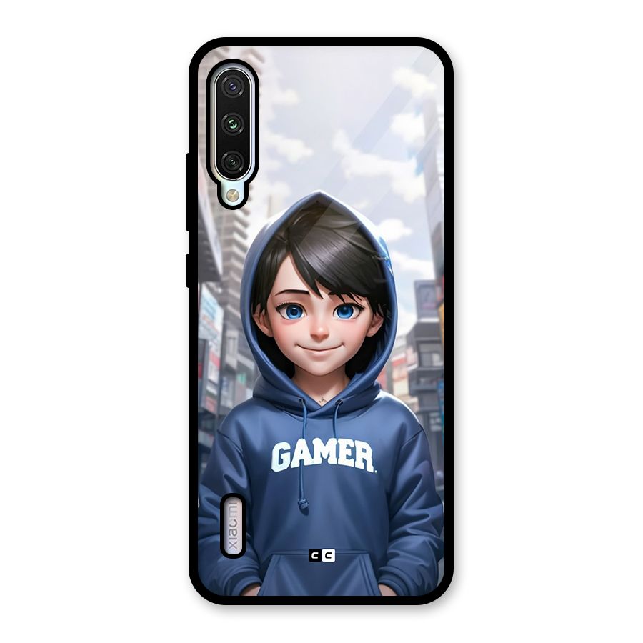 Cute Gamer Glass Back Case for Mi A3