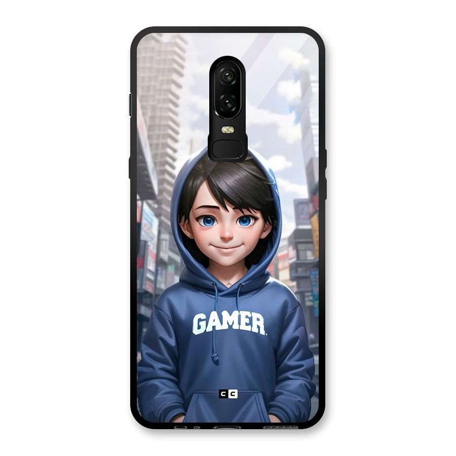 Cute Gamer Glass Back Case for OnePlus 6