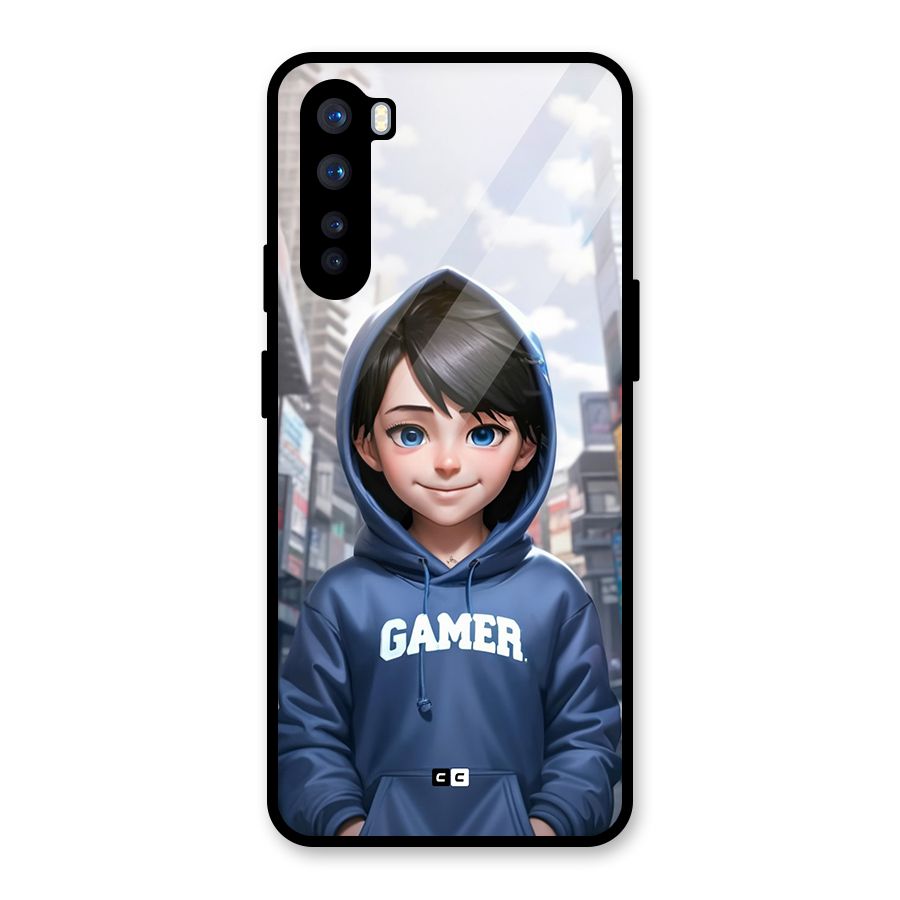 Cute Gamer Glass Back Case for OnePlus Nord