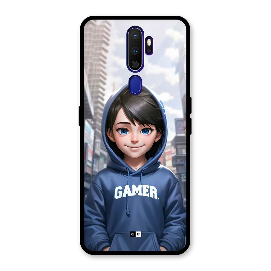 Cute Gamer Glass Back Case for Oppo A9 (2020)