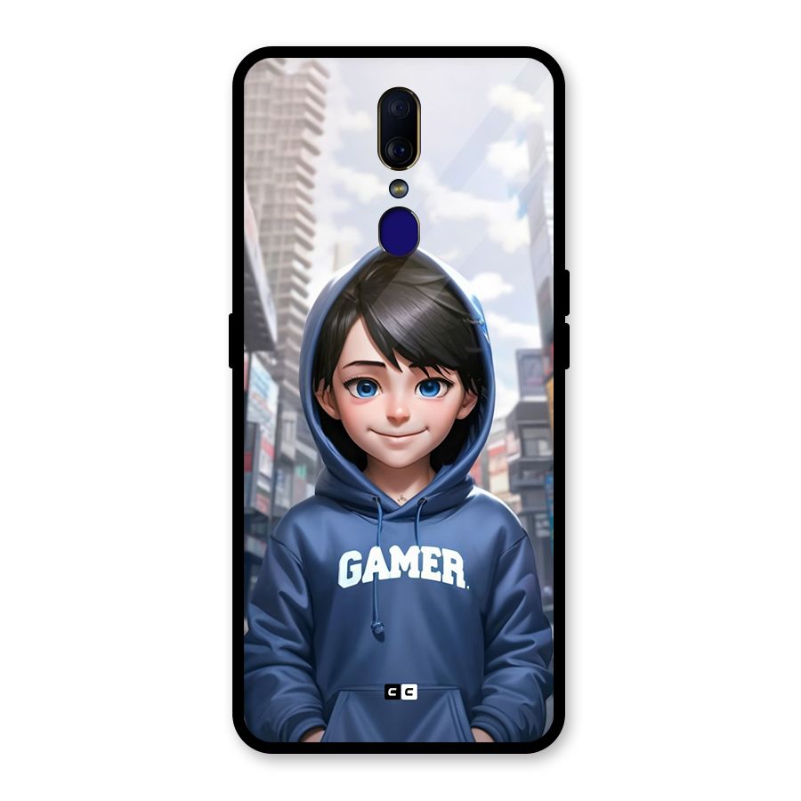 Cute Gamer Glass Back Case for Oppo F11