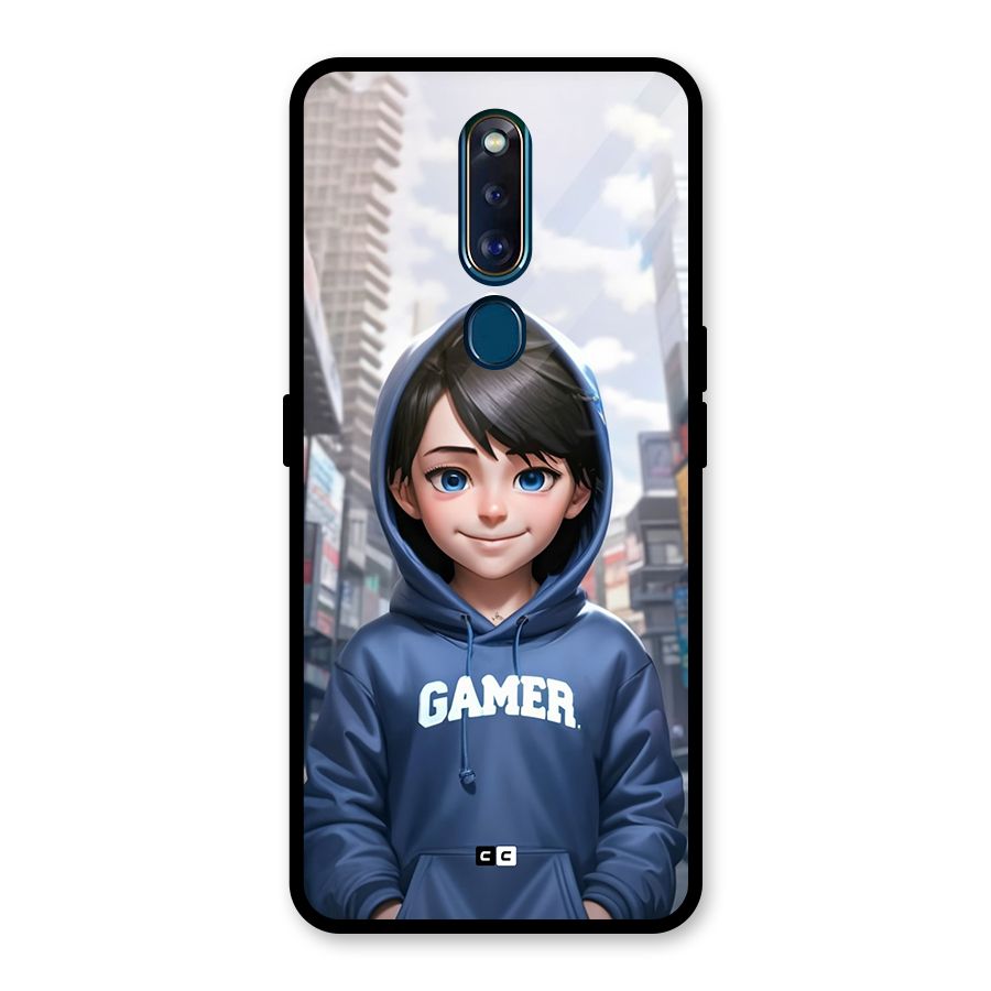 Cute Gamer Glass Back Case for Oppo F11 Pro