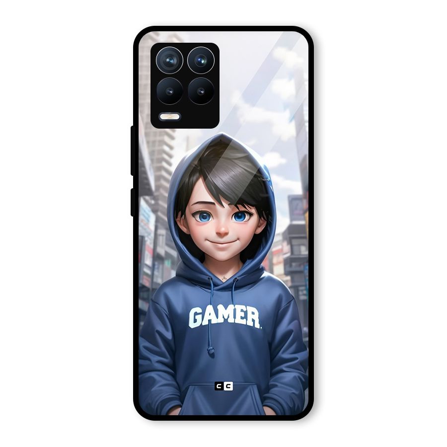 Cute Gamer Glass Back Case for Realme 8