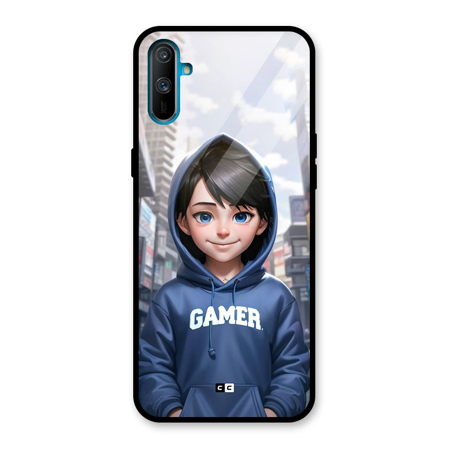 Cute Gamer Glass Back Case for Realme C3