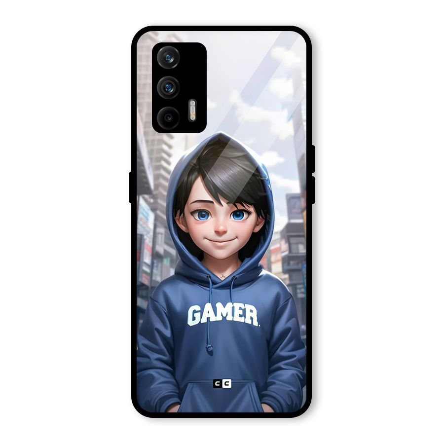 Cute Gamer Glass Back Case for Realme GT 5G