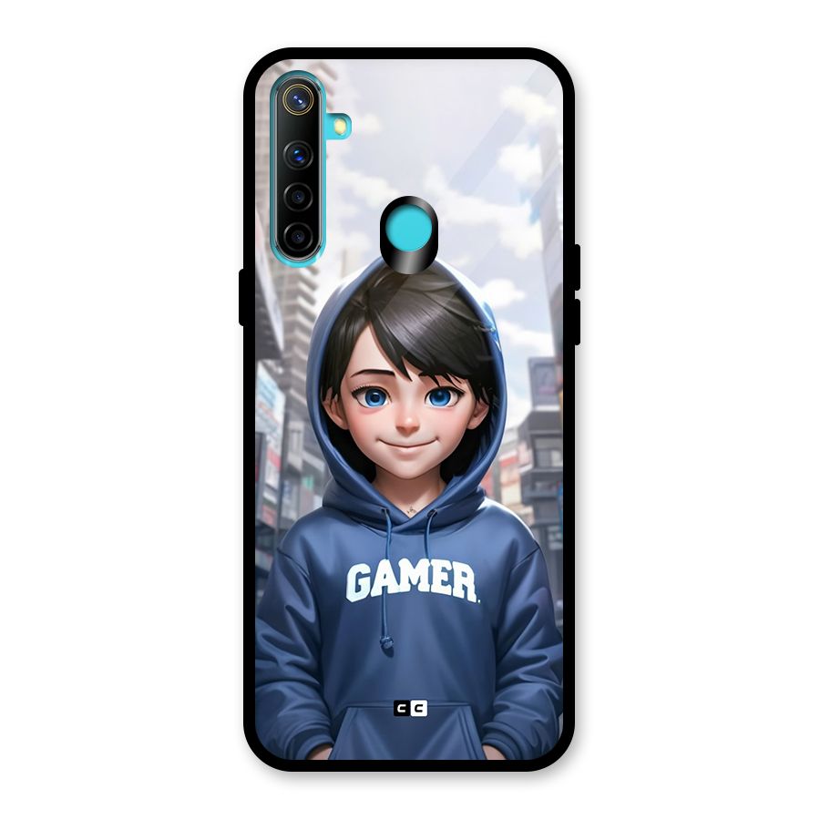 Cute Gamer Glass Back Case for Realme Narzo 10