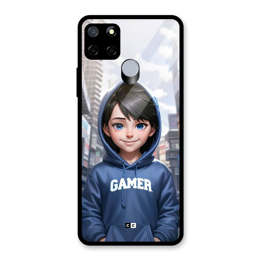 Cute Gamer Glass Back Case for Realme Narzo 20