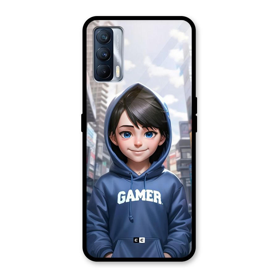Cute Gamer Glass Back Case for Realme X7