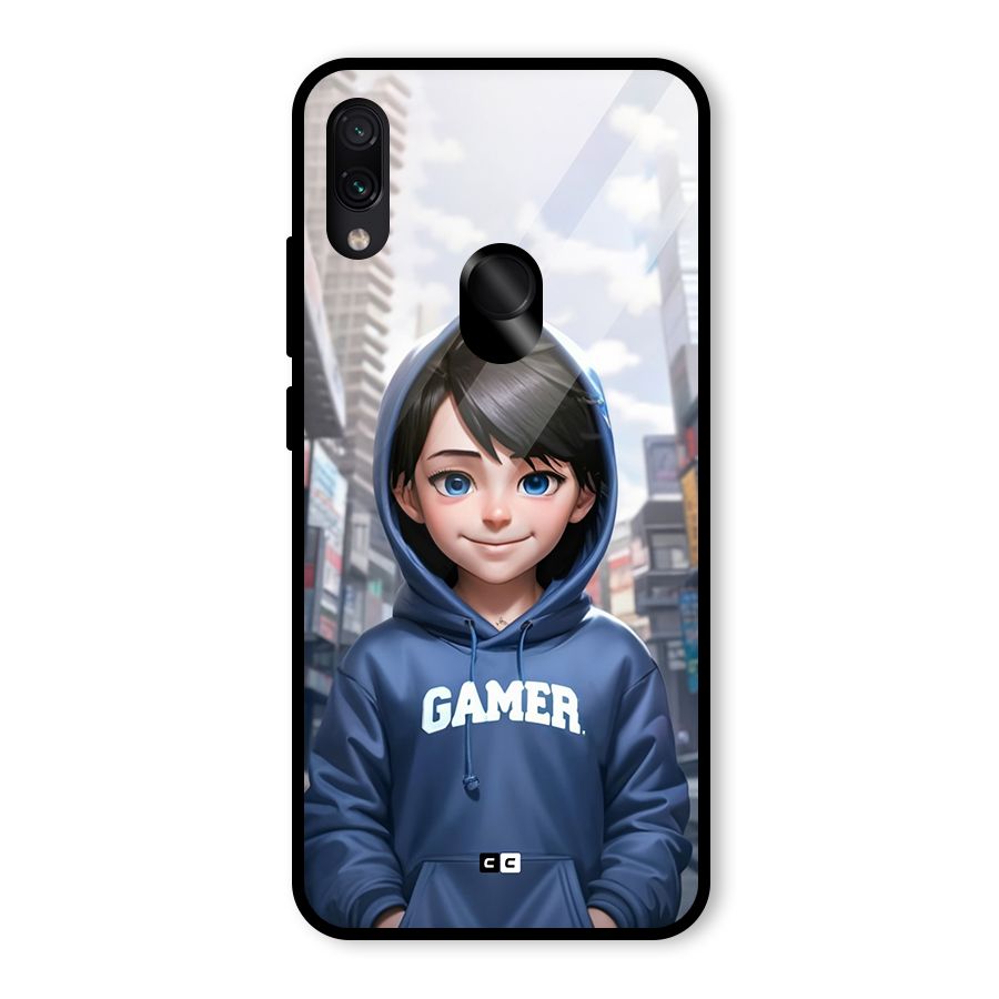 Cute Gamer Glass Back Case for Redmi Note 7S