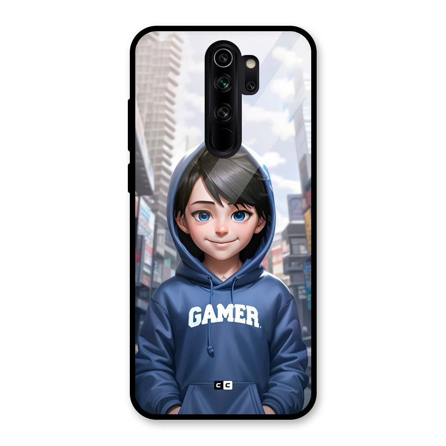 Cute Gamer Glass Back Case for Redmi Note 8 Pro