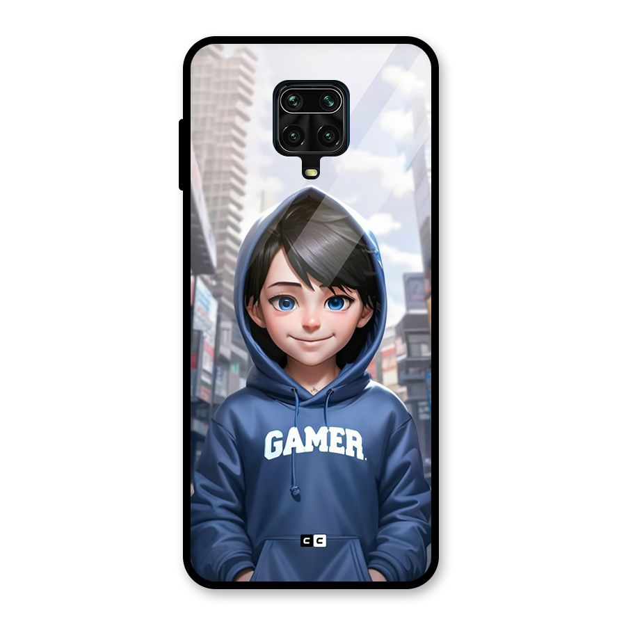 Cute Gamer Glass Back Case for Redmi Note 9 Pro