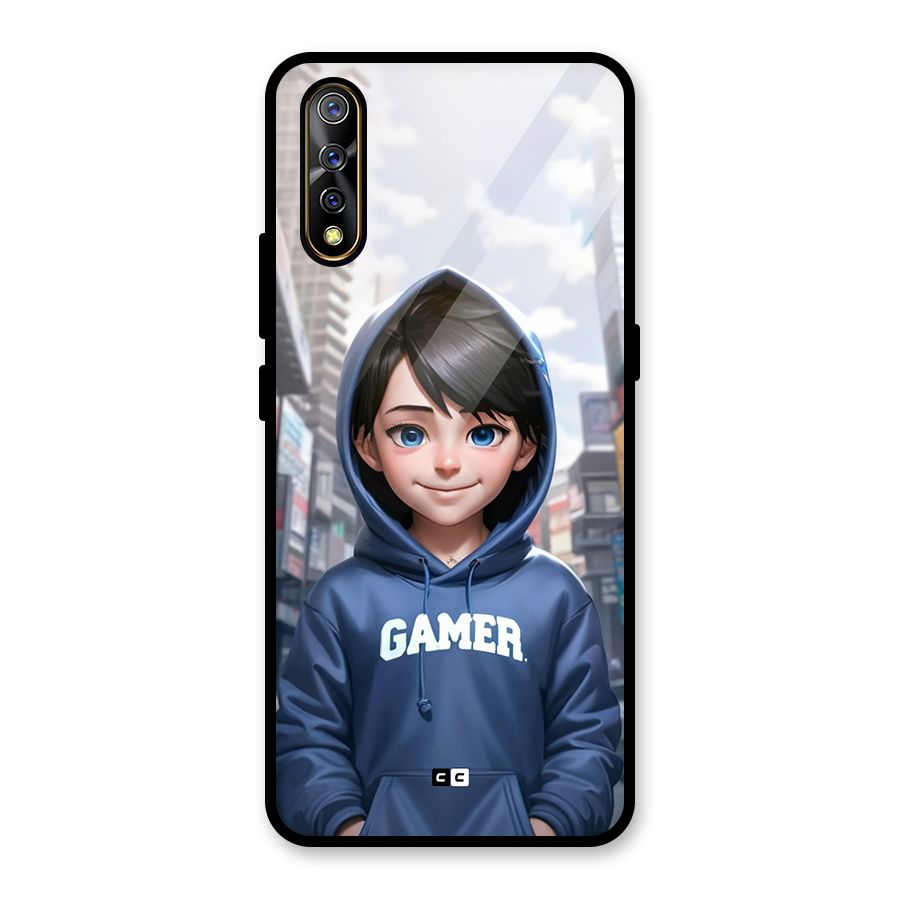 Cute Gamer Glass Back Case for Vivo S1
