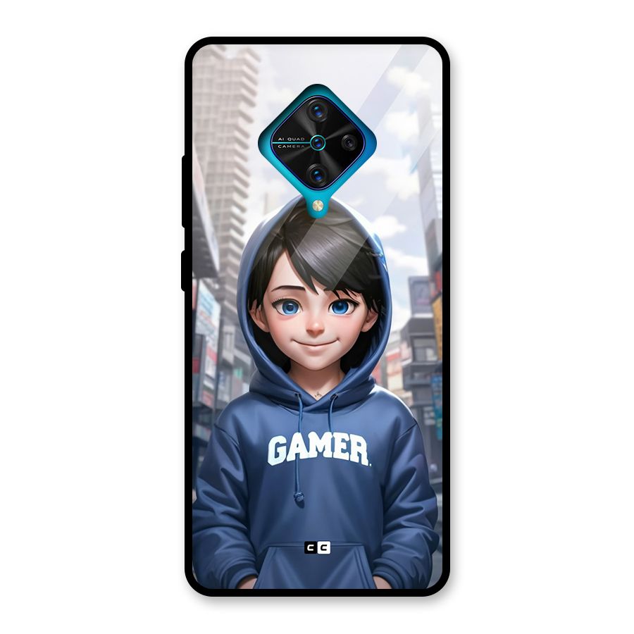 Cute Gamer Glass Back Case for Vivo S1 Pro