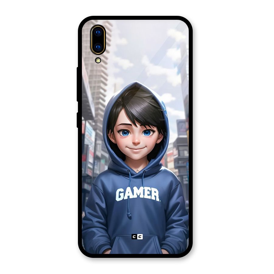 Cute Gamer Glass Back Case for Vivo V11 Pro