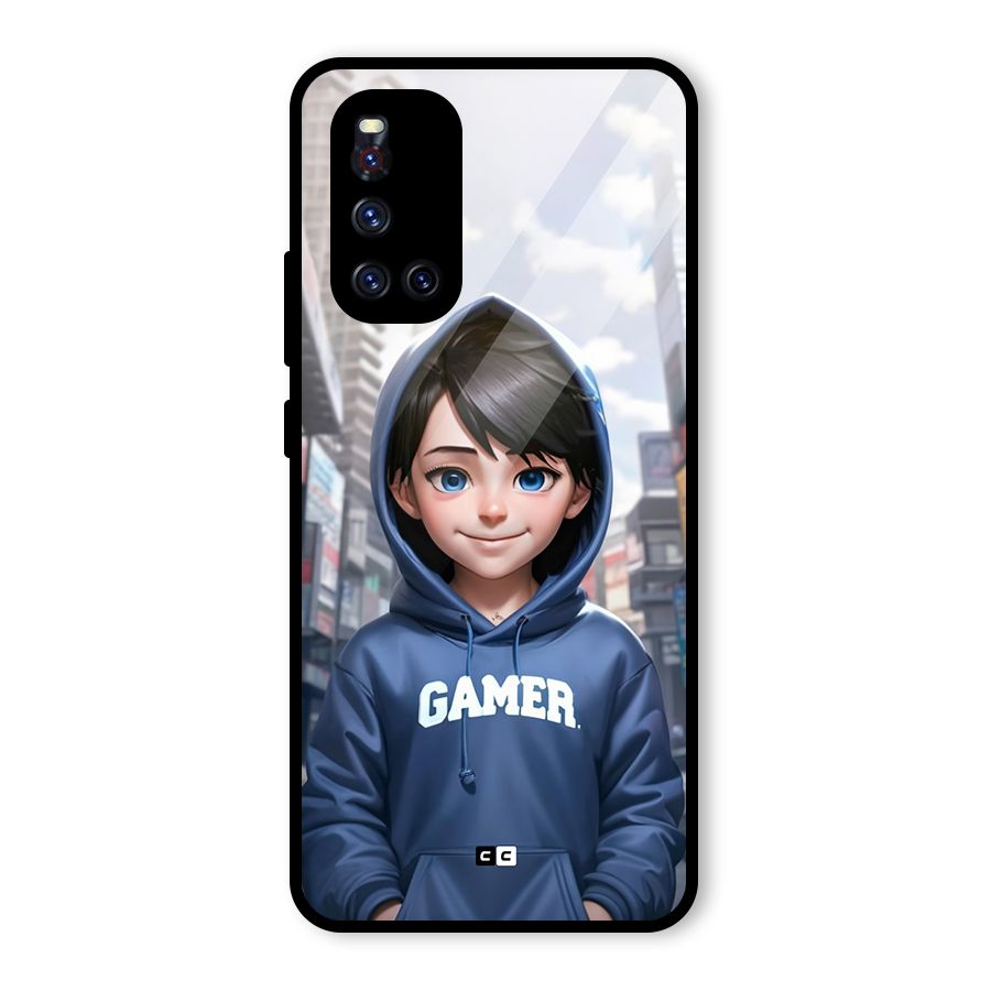 Cute Gamer Glass Back Case for Vivo V19