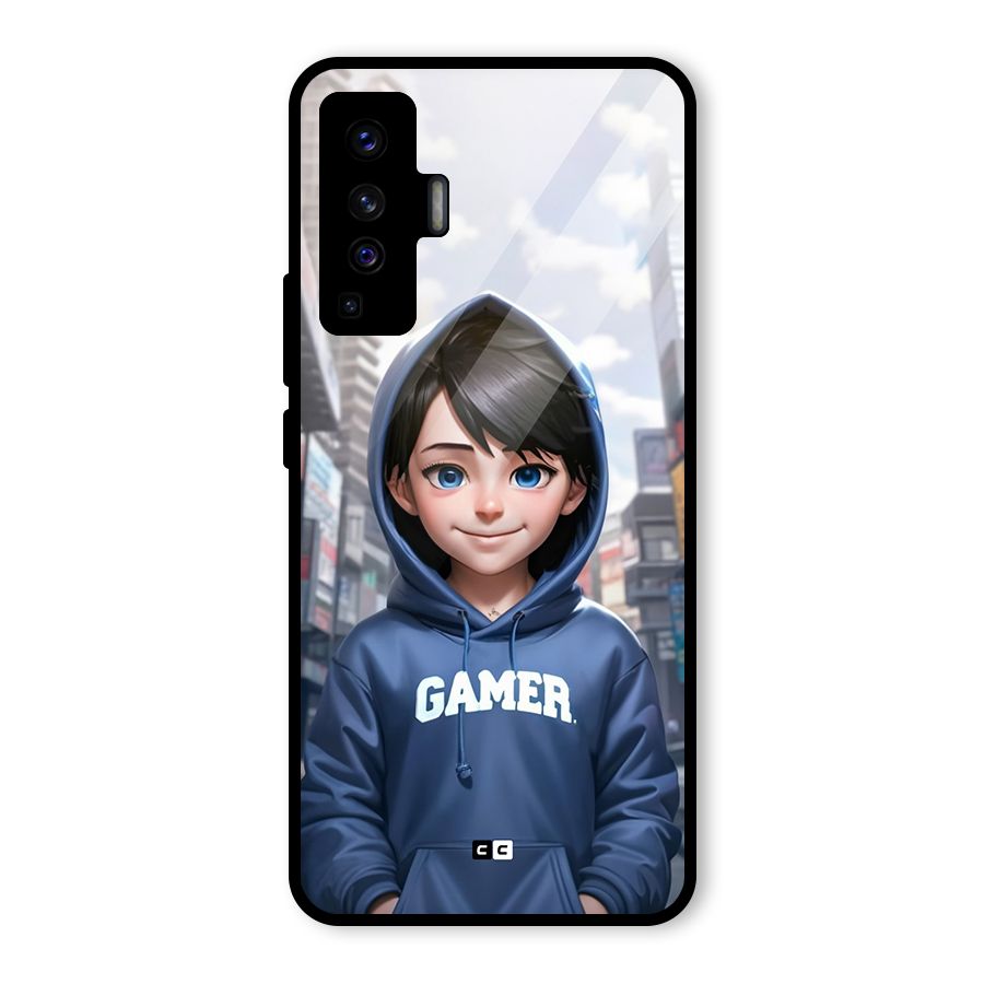 Cute Gamer Glass Back Case for Vivo X50