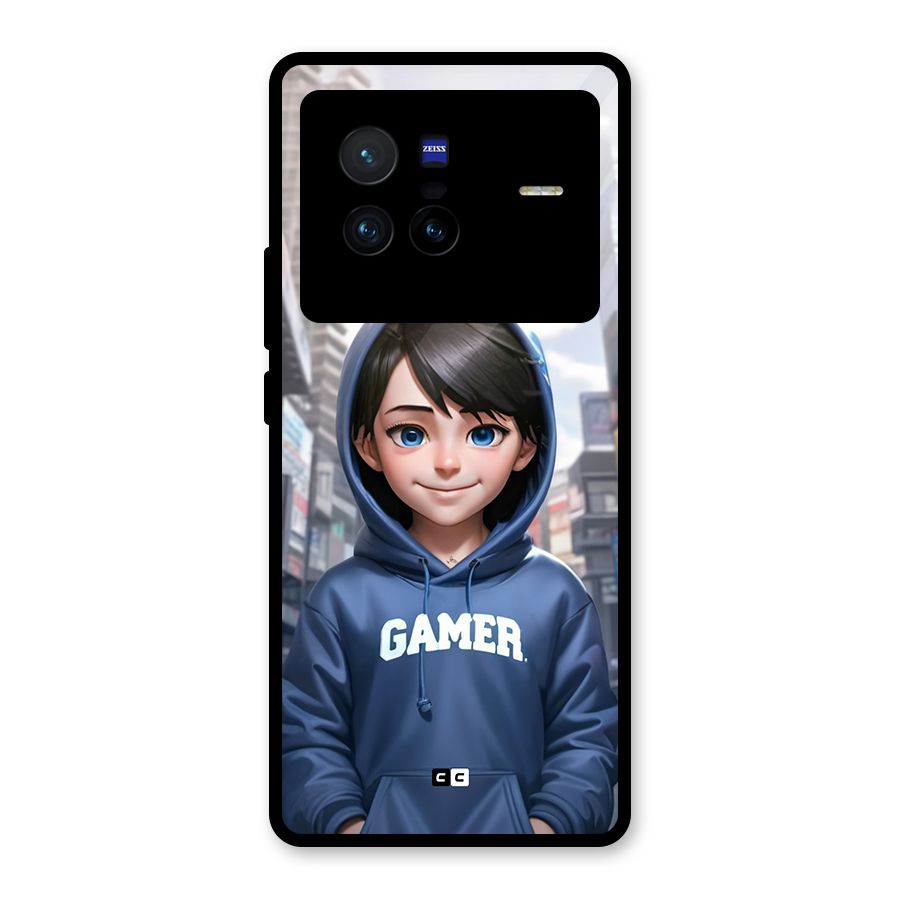 Cute Gamer Glass Back Case for Vivo X80