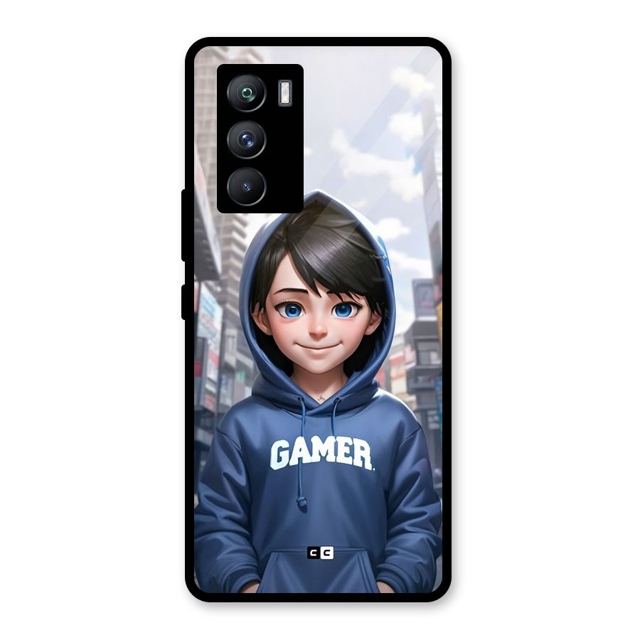 Cute Gamer Glass Back Case for Vivo iQOO 9 SE